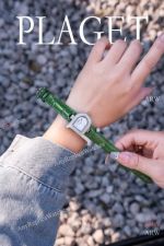 High Quality Replica PIAGET The Theme Is Meeting Love Collection Different Colors Italian Calfskin Leather Strap White Face Dial 904 Stainless Steel Diamond Inlaid Case Watch 27mm